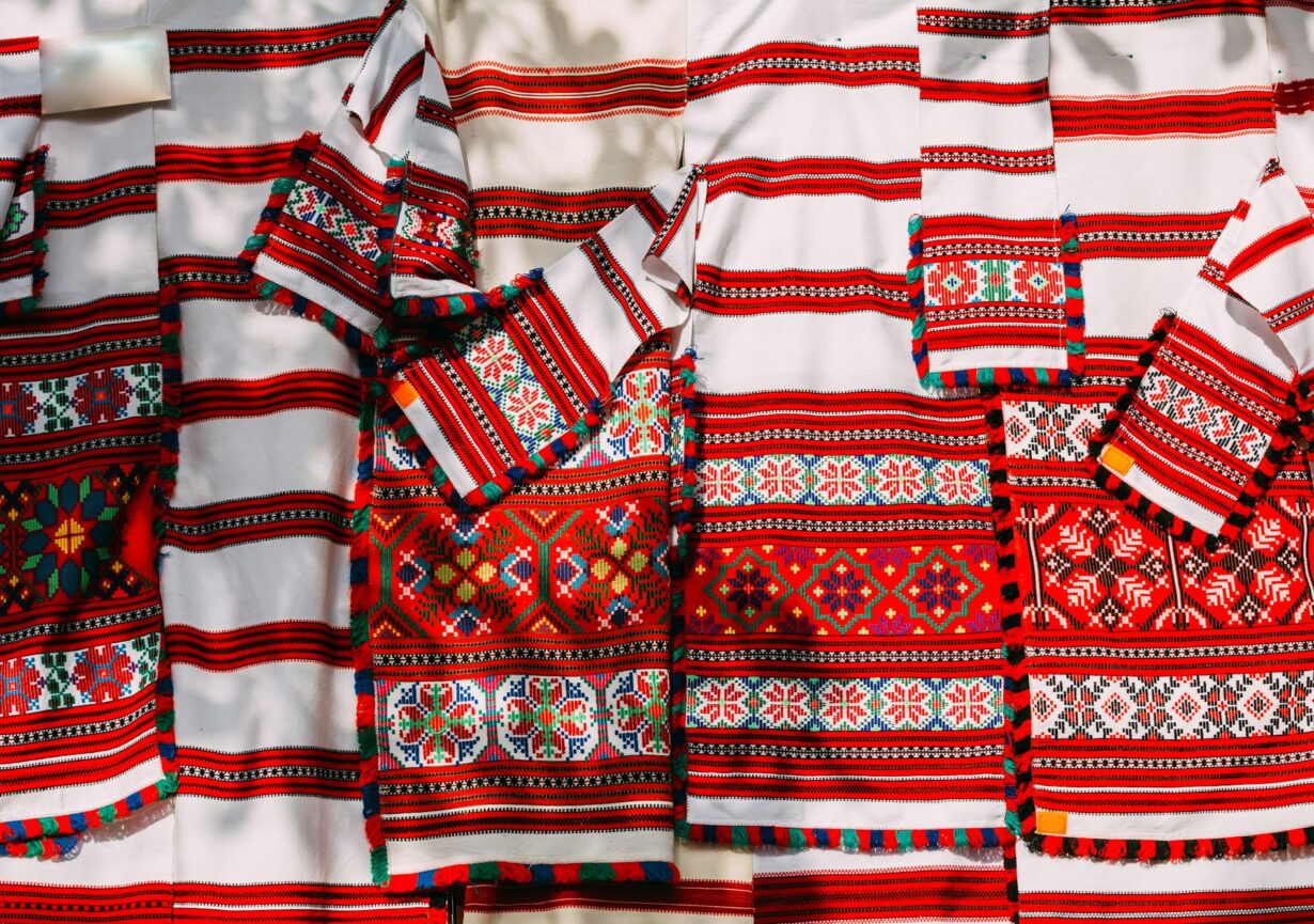 Slavic Traditional Pattern Ornament Embroidery. Culture of Belar